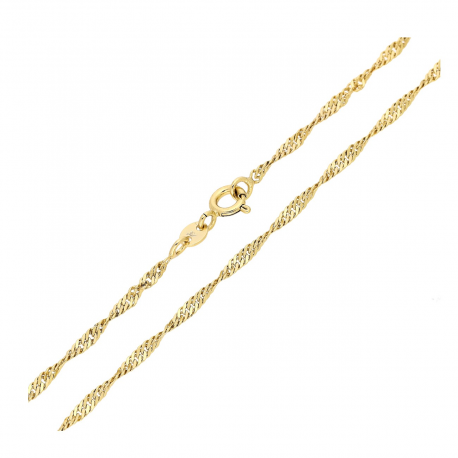 ŁAŃCUSZEK POZŁACANY 40 CM 2,1 MM SINGAPURKA XUPING 83124