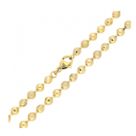 ŁAŃCUSZEK POZŁACANY 60 CM 4 MM KULKI XUPING 83134