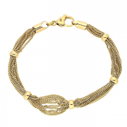 BRANSOLETKA POZŁACANA 19,5 CM 5 MM PANCEREK PĘK XUPING 83173