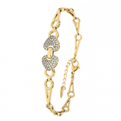 BRANSOLETKA POZŁACANA 17+3 CM 10 MM ELEGANCE XUPING 83189