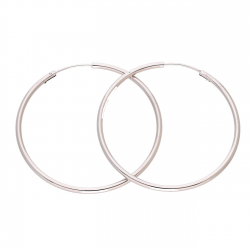 KOLCZYKI PLATYNOWANE 45/2 MM SREBRNE KOŁA XUPING 83248