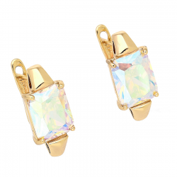 KOLCZYKI POZŁACANE 18/9 MM AURORE BOREALE XUPING 83282