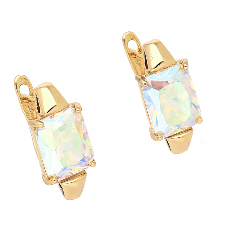 KOLCZYKI POZŁACANE 18/9 MM AURORE BOREALE XUPING 83282