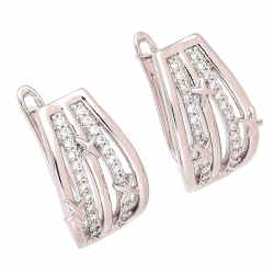 KOLCZYKI PLATYNOWANE 19/12 MM ELEGANCE XUPING 83292