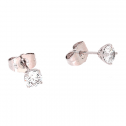 KOLCZYKI PLATYNOWANE 6 MM BRYLANCIK XUPING 83302