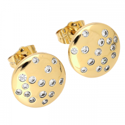 KOLCZYKI POZŁACANE 14 MM GWIAŹDZISTE NIEBO XUPING 83304