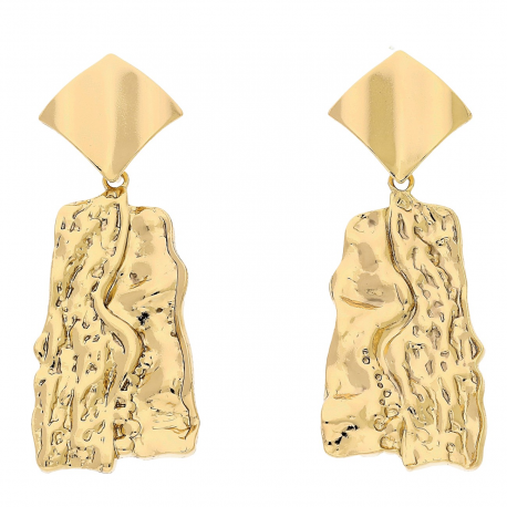 KOLCZYKI POZŁACANE 53/20 MM ZŁOTE GIĘTE BLACHY XUPING 83330