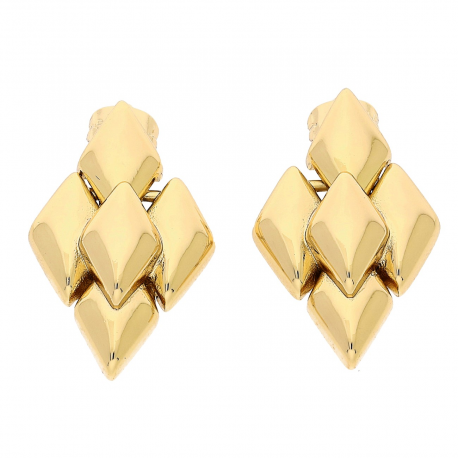 KOLCZYKI POZŁACANE 33/21 MM ZŁOTE ROMBY XUPING 83332