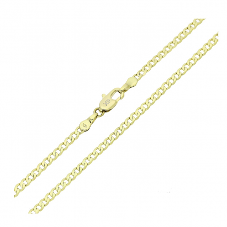 14K ŁAŃCUSZEK POZŁACANY 45 CM 2,5 MM PANCERKA XUPING 83346