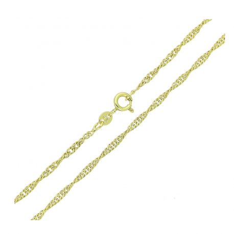 14K ŁAŃCUSZEK POZŁACANY 45 CM 2,1 MM SINGAPURKA XUPING 83349