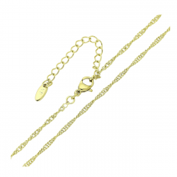 14K ŁAŃCUSZEK POZŁACANY 35+5 CM 1,9 MM SINGAPURKA XUPING 83350