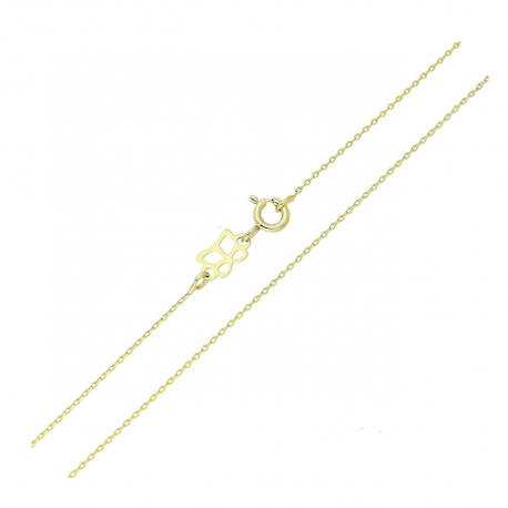 14K ŁAŃCUSZEK POZŁACANY 40 CM 0,9 MM ANKIER XUPING 83355