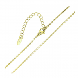 14K ŁAŃCUSZEK POZŁACANY 40+5 CM 1,7 MM ROLO XUPING 83356