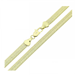 14K ŁAŃCUSZEK POZŁACANY 50 CM 5 MM ŻMIJKA PŁASKA XUPING 83359