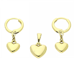 14K KOLCZYKI POZŁACANE 25/8 MM Z ZAWIESZKĄ 16/10 MM XUPING 83367