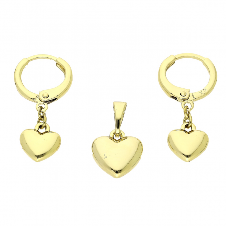 14K KOLCZYKI POZŁACANE 25/8 MM Z ZAWIESZKĄ 16/10 MM XUPING 83367