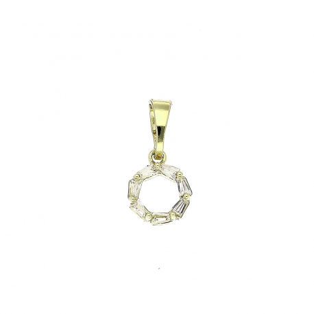 14K ZAWIESZKA POZŁACANA 15/8 MM BRYLANTOWA KARMA XUPING 83372