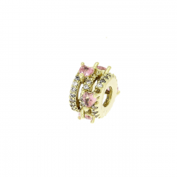 14K ZAWIESZKA POZŁACANA 13/7 MM BRYLANTOWY CHARMS XUPING 83380