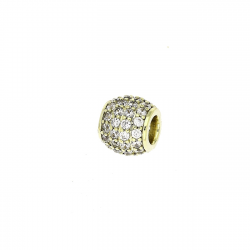 14K ZAWIESZKA POZŁACANA 9/8 MM BRYLANTOWY CHARMS XUPING 83382