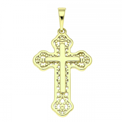 14K ZAWIESZKA POZŁACANA 38/20 MM KRZYŻYK XUPING 83385
