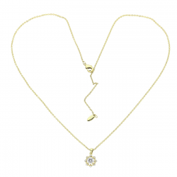 14K CELEBRYTKA POZŁACANA 45 CM BRYLANTOWA MARKIZA XUPING 83395