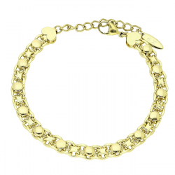 14K BRANSOLETKA POZŁACANA 17,5+3 CM 6 MM BISMARK XUPING 83404