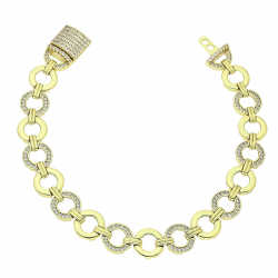 14K BRANSOLETKA POZŁACANA 19 CM 10 MM LUXURY XUPING 83417