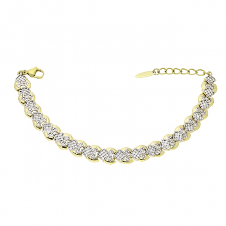 14K BRANSOLETKA ZŁOCONA 17,5+3 CM 9 MM LUXURY XUPING 83419
