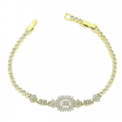 14K BRANSOLETKA POZŁACANA 19-17 CM 10 MM ELEGANCE XUPING 83420