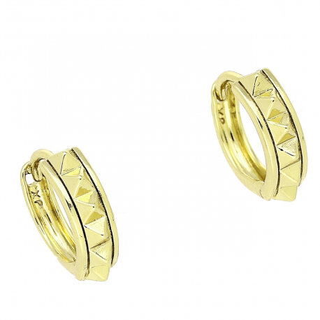 14K KOLCZYKI POZŁACANE 13/4 MM ZŁOTE KÓŁKA XUPING 83430