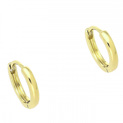 14K KOLCZYKI POZŁACANE 12/2 MM ZŁOTE KÓŁECZKA XUPING 83431