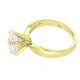 14K PIERŚCIEŃ POZŁACANY 10 MM BRYLANT OD SERCA XUPING 83484