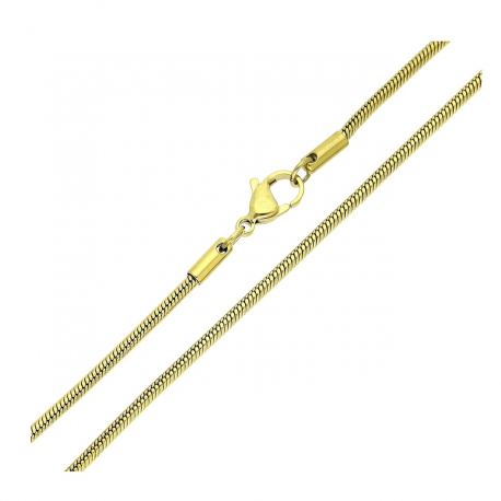 ŁAŃCUSZEK POZŁACANY 60 CM 2 MM S. STEEL TTM XUPING 83491