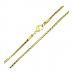 ŁAŃCUSZEK POZŁACANY 50 CM 2 MM S. STEEL TTM XUPING 83492