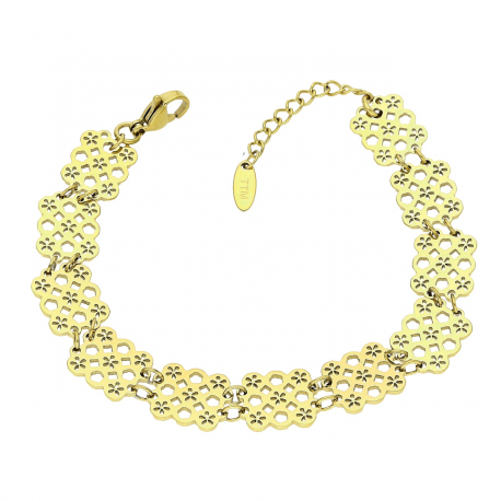 BRANSOLETKA POZŁACANA 18+3 CM 11 MM S. STEEL TTM XUPING 83544