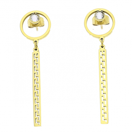 KOLCZYKI POZŁACANE 47/12 MM S. STEEL TTM XUPING 83584