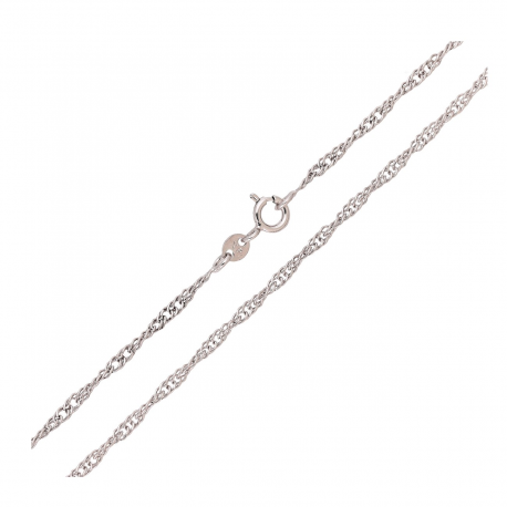 ŁAŃCUSZEK PLATYNOWANY 40 CM 2,1 MM SINGAPURKA XUPING 83644