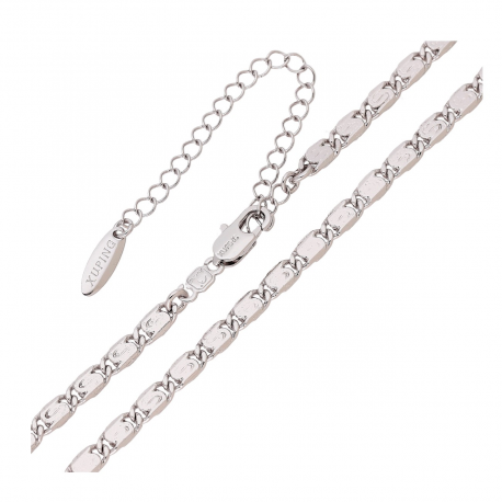 ŁAŃCUSZEK PLATYNOWANY 31+8 CM 3,9 MM PTASIE OKO XUPING 83646