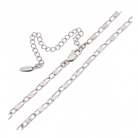 ŁAŃCUSZEK PLATYNOWANY 30+8 CM 2,7 MM PTASIE OKO XUPING 83648
