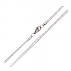 ŁAŃCUSZEK PLATYNOWANY 50 CM 2,6 MM ŻMIJKA PŁASKA XUPING 83651