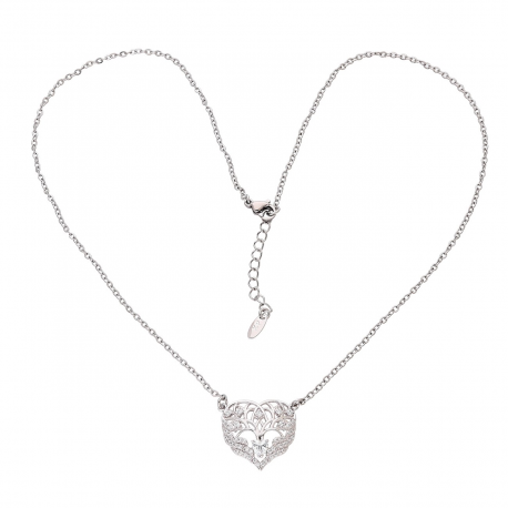 CELEBRYTKA PLATYNOWANA 45+3 CM BRYLANTOWE SERCE XUPING 83657