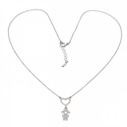 CELEBRYTKA PLATYNOWANA 43+3 CM SERCE DAMY XUPING 83658