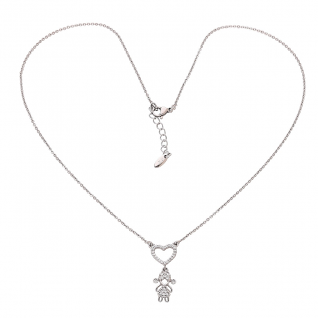 CELEBRYTKA PLATYNOWANA 43+3 CM SERCE DAMY XUPING 83658