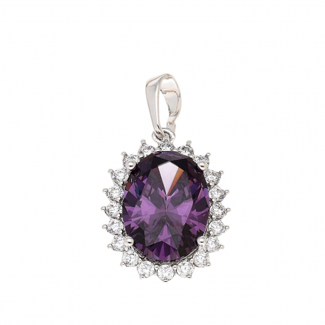 ZAWIESZKA PLATYNOWANA 28/15 MM MARKIZA AMETYST XUPING 83684