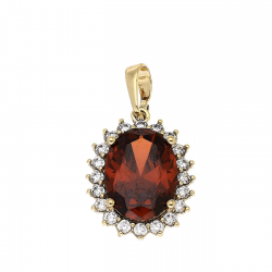 ZAWIESZKA POZŁACANA 28/15 MM MARKIZA GRANAT XUPING 83685