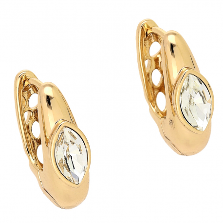 KOLCZYKI POZŁACANE 18/6 MM CRYSTAL XUPING 83697