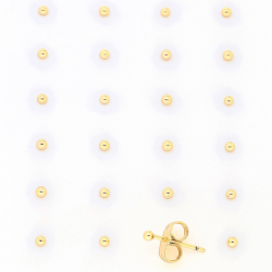 KOLCZYKI POZŁACANE 2 MM ZŁOTA KULKA XUPING 83869