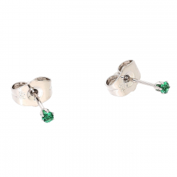 KOLCZYKI PLATYNOWANE 3 MM SZMARAGDZIK XUPING 83877