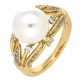 PIERŚCIONEK POZŁACANY 12 MM ELEGANCJA PERŁY XUPING 83907