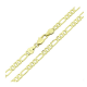 14K ŁAŃCUSZEK POZŁACANY 50 CM 4,3 MM FIGARO XUPING 83910